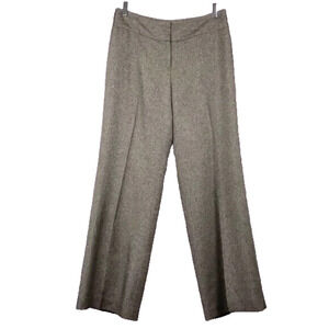 Ann Taylor LOFT Brown Speckled Straight Leg Lined Pants Women's Size 8P
